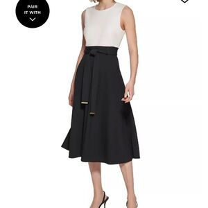 Calvin Klein Collection Black A-Line Skirt